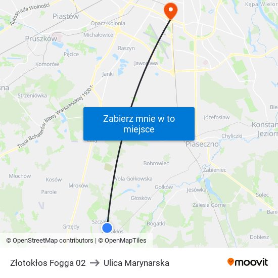 Złotokłos Fogga 02 to Ulica Marynarska map