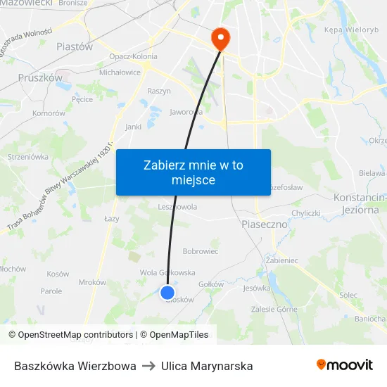 Baszkówka Wierzbowa to Ulica Marynarska map