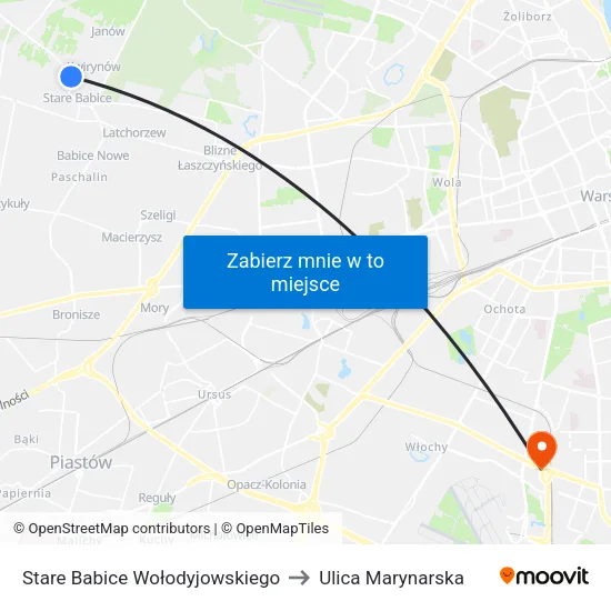 Stare Babice Wołodyjowskiego to Ulica Marynarska map