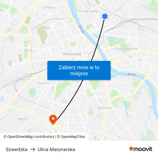 Szwedzka to Ulica Marynarska map