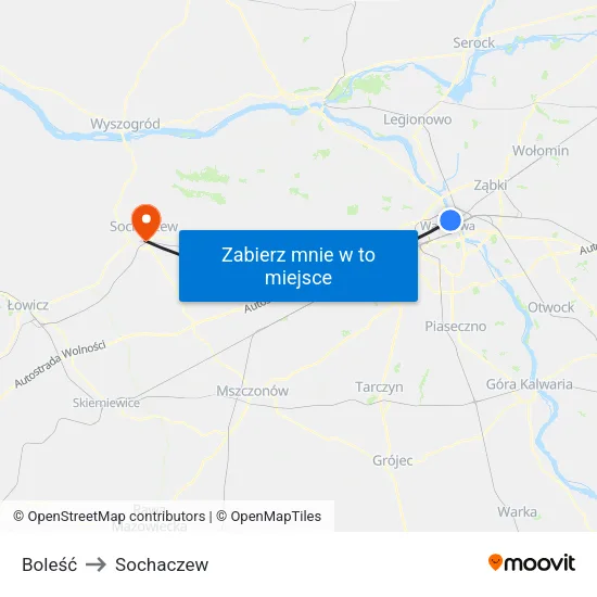 Boleść to Sochaczew map