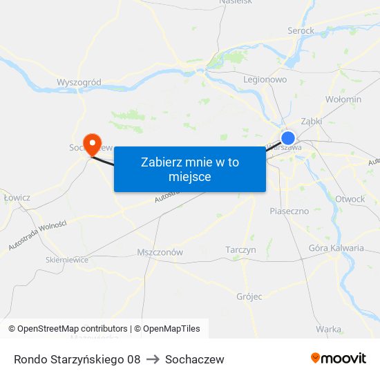 Rondo Starzyńskiego 08 to Sochaczew map