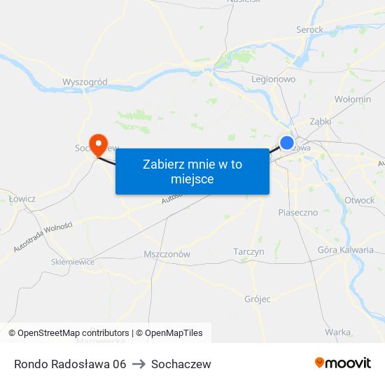 Rondo Radosława 06 to Sochaczew map