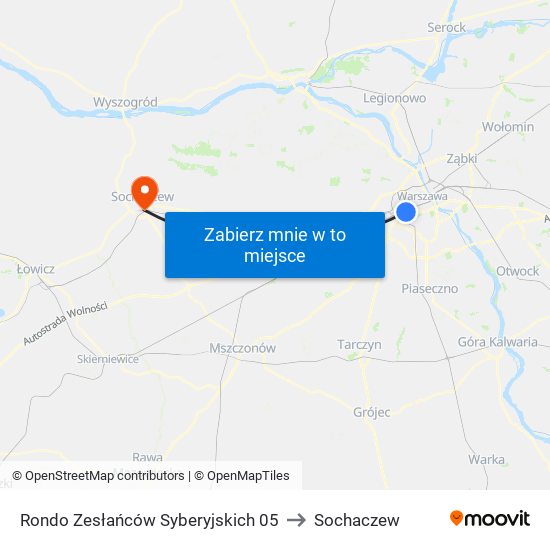 Rondo Zesłańców Syberyjskich 05 to Sochaczew map