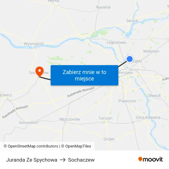 Juranda Ze Spychowa to Sochaczew map