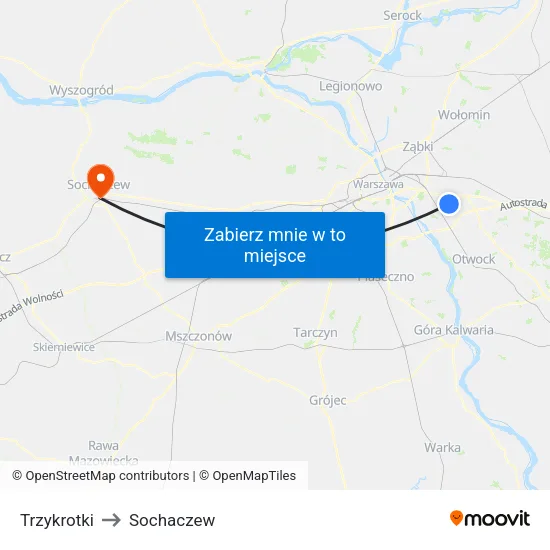 Trzykrotki to Sochaczew map