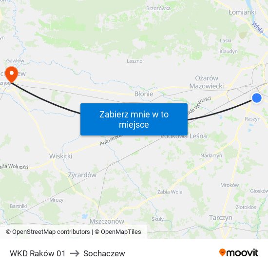 WKD Raków 01 to Sochaczew map