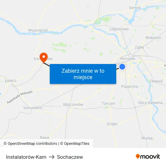 Instalatorów - Kam to Sochaczew map