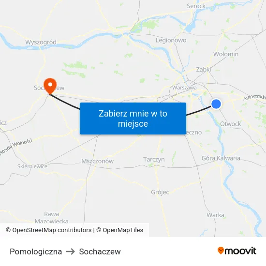 Pomologiczna to Sochaczew map