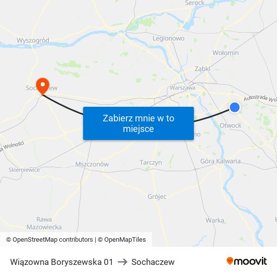 Wiązowna Boryszewska 01 to Sochaczew map