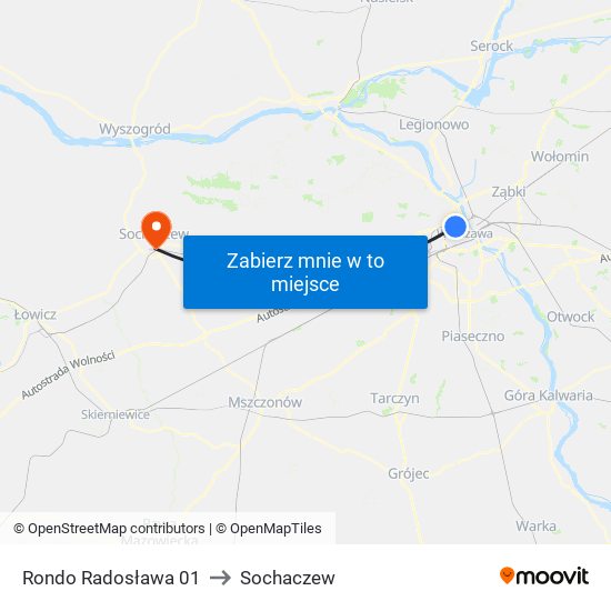 Rondo Radosława 01 to Sochaczew map