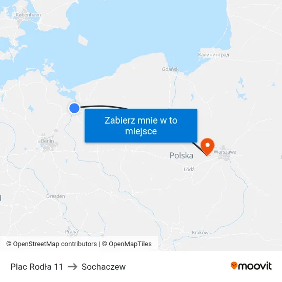 Plac Rodła 11 to Sochaczew map