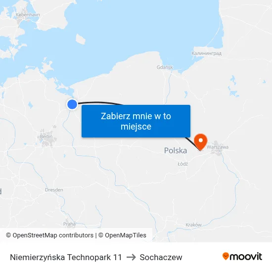 Niemierzyńska Technopark 11 to Sochaczew map