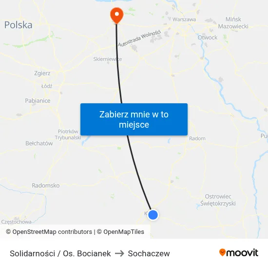 Solidarności / Os. Bocianek to Sochaczew map