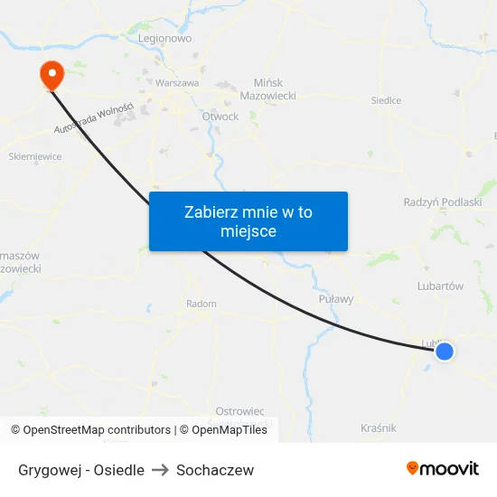 Grygowej - Osiedle to Sochaczew map