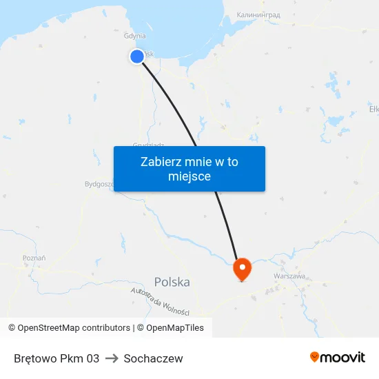 Brętowo Pkm 03 to Sochaczew map