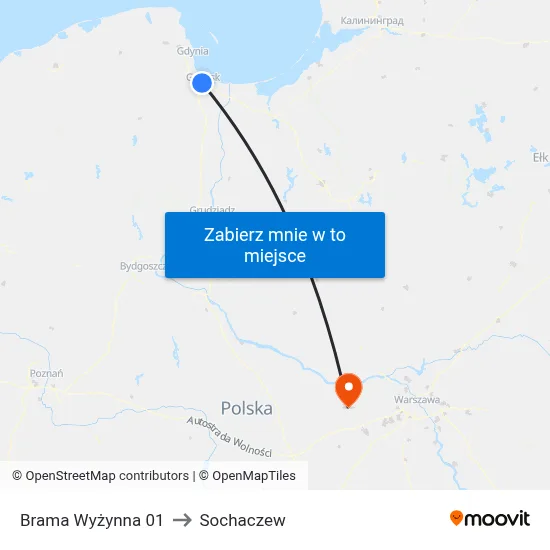 Brama Wyżynna 01 to Sochaczew map