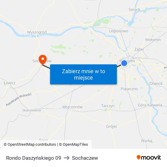 Rondo Daszyńskiego 09 to Sochaczew map