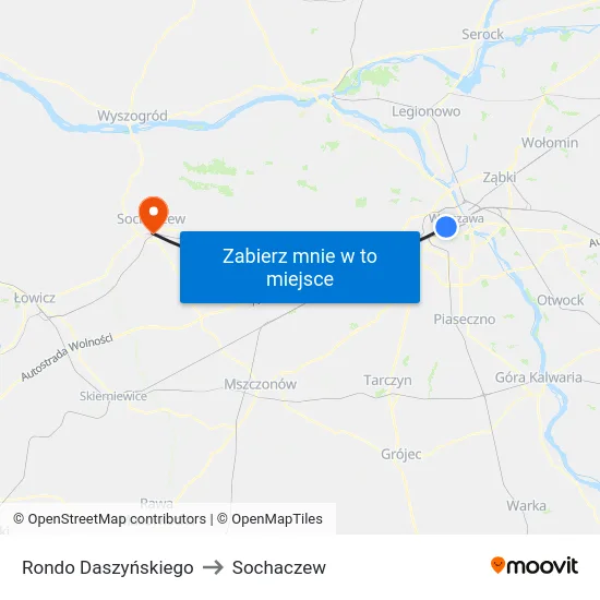 Rondo Daszyńskiego to Sochaczew map