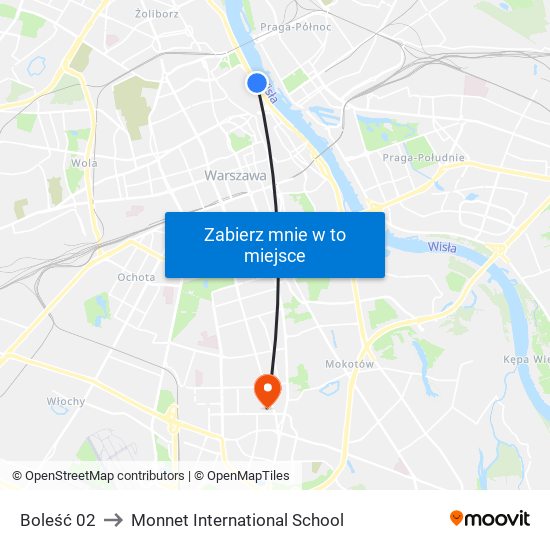 Boleść 02 to Monnet International School map