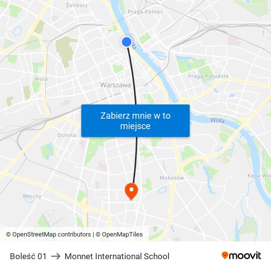 Boleść 01 to Monnet International School map