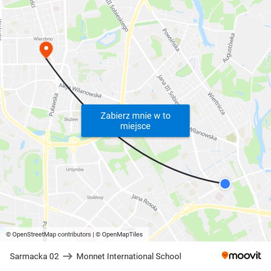 Sarmacka 02 to Monnet International School map