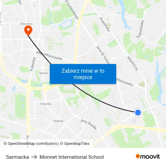 Sarmacka to Monnet International School map