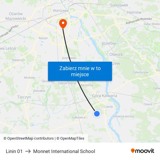 Linin 01 to Monnet International School map