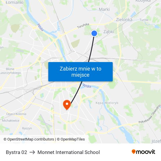 Bystra 02 to Monnet International School map