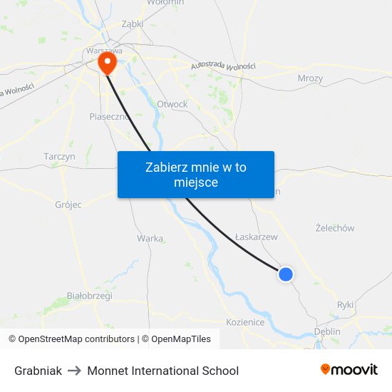 Grabniak to Monnet International School map