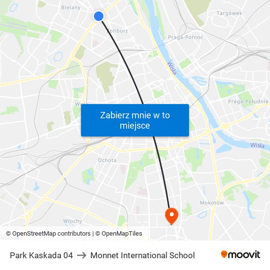 Park Kaskada 04 to Monnet International School map