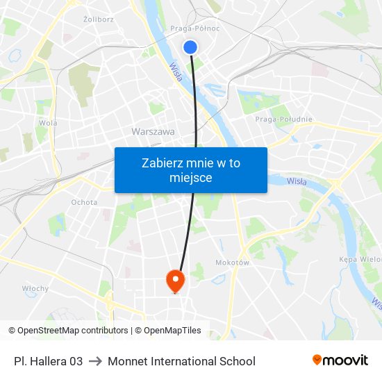 Pl. Hallera 03 to Monnet International School map