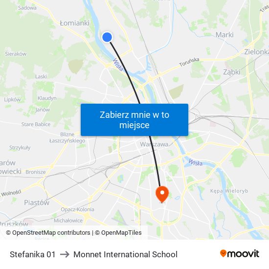 Stefanika 01 to Monnet International School map