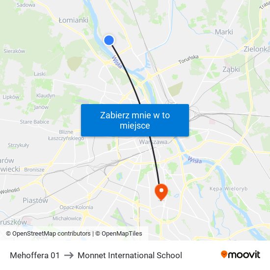 Mehoffera 01 to Monnet International School map