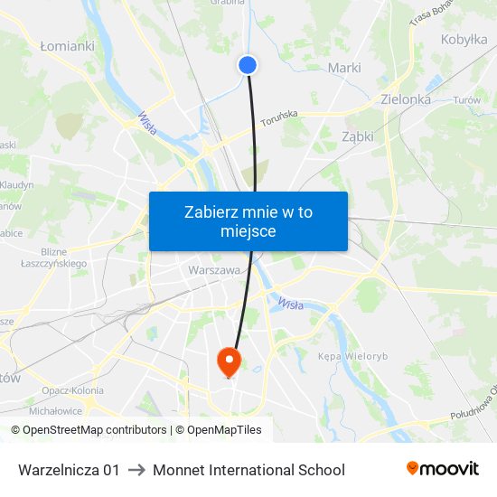 Warzelnicza 01 to Monnet International School map