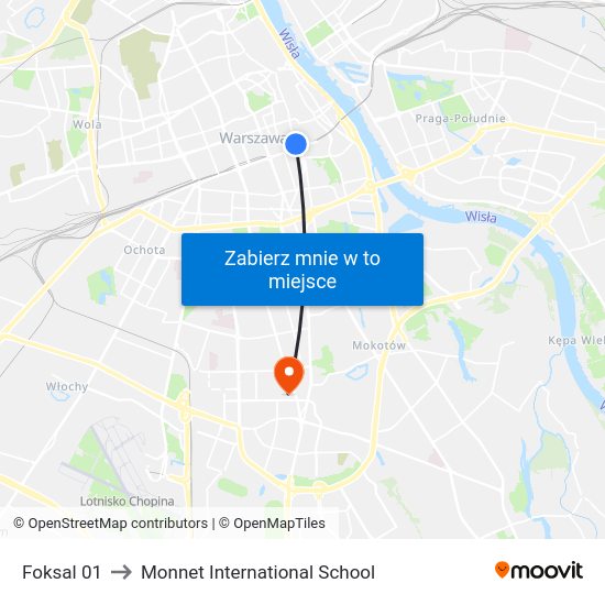 Foksal to Monnet International School map