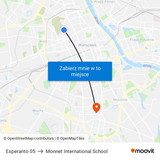 Esperanto 05 to Monnet International School map