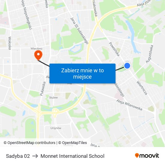 Sadyba 02 to Monnet International School map