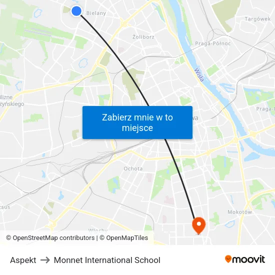 Aspekt to Monnet International School map