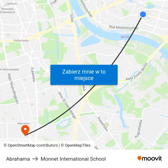 Abrahama to Monnet International School map