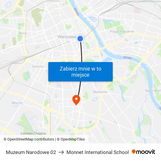 Muzeum Narodowe 02 to Monnet International School map