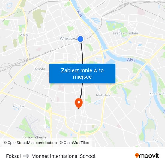 Foksal to Monnet International School map