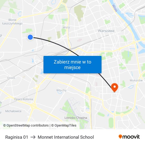 Raginisa to Monnet International School map