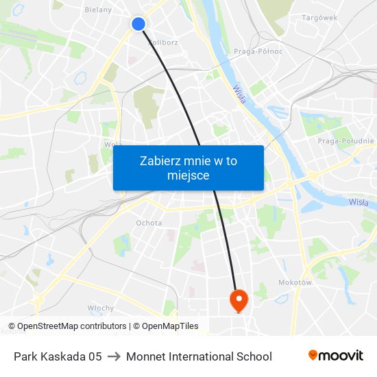 Park Kaskada 05 to Monnet International School map