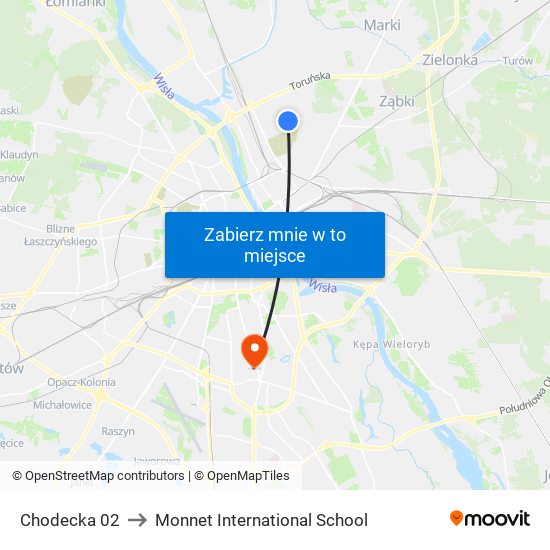 Chodecka 02 to Monnet International School map