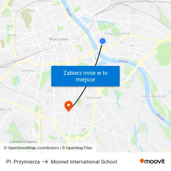 Pl. Przymierza to Monnet International School map