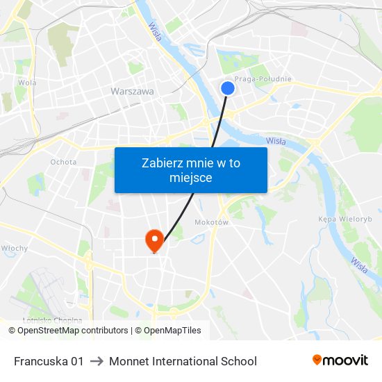 Francuska 01 to Monnet International School map