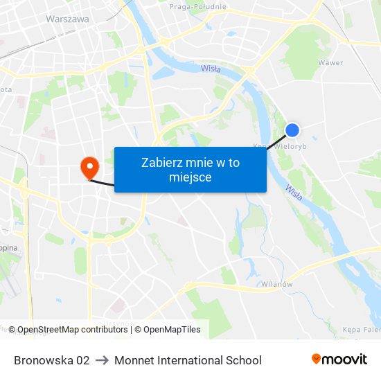 Bronowska 02 to Monnet International School map