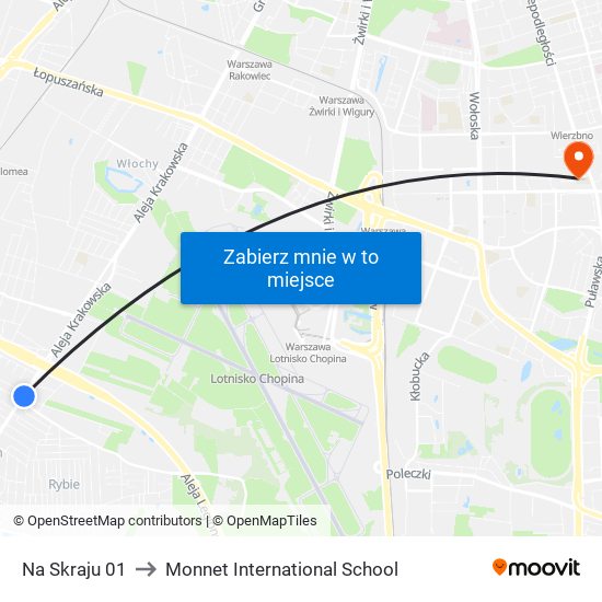 Na Skraju 01 to Monnet International School map