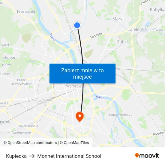 Kupiecka to Monnet International School map
